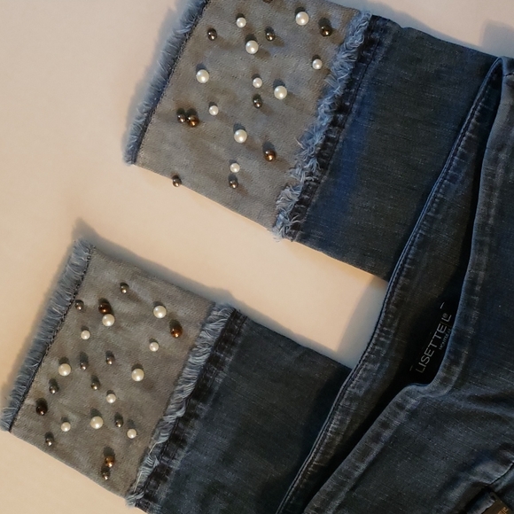 Lisette L Montreal embroidered beaded jeans - Picture 2 of 6